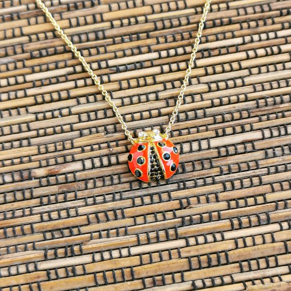 Kate Spade Little Ladybug Mini Pendant Necklace Gold